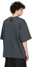 We11done Grey Multi Logo T-Shirt