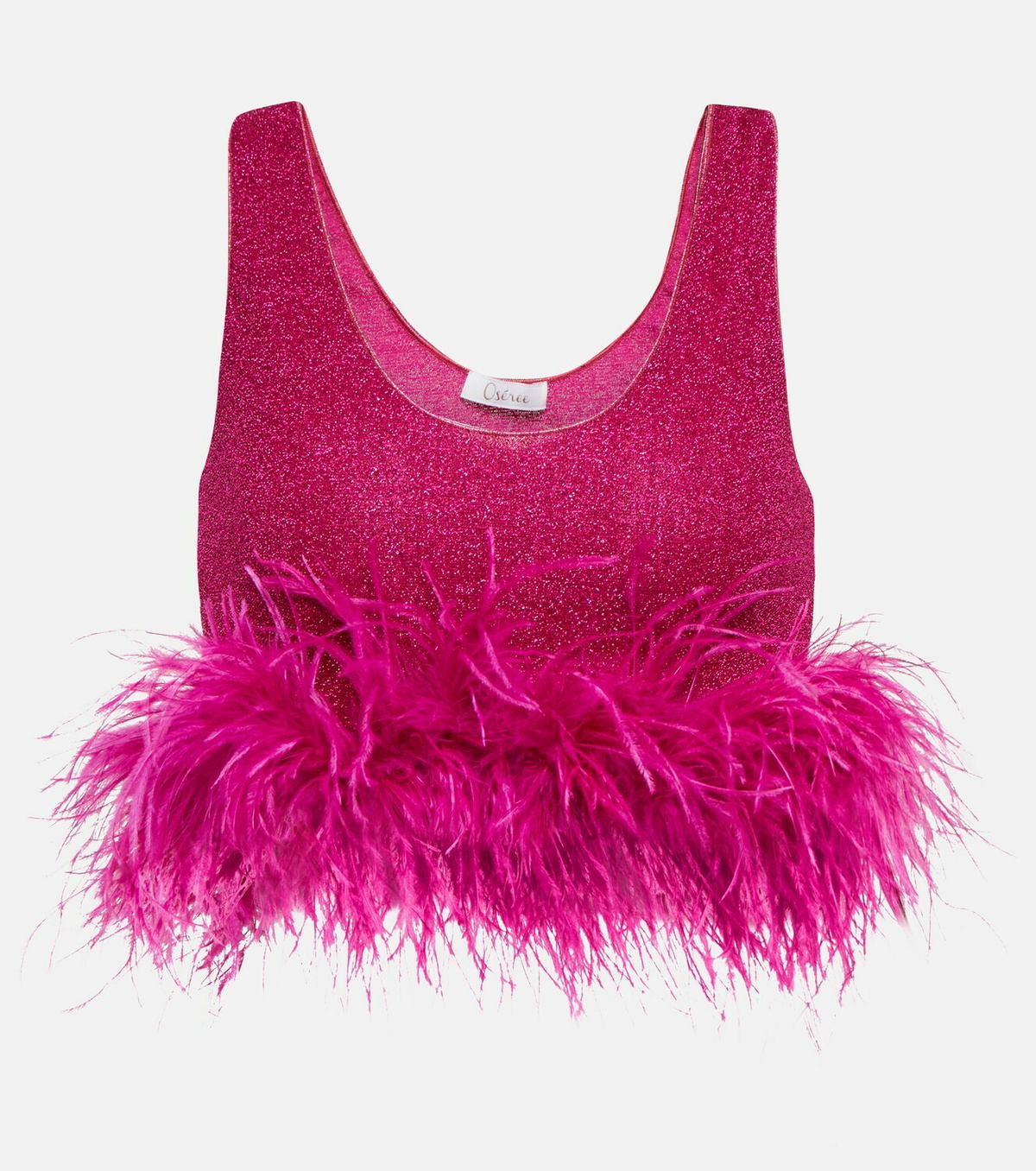 Oseree - Lumière Plumage crop top