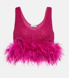 Oseree - Lumière Plumage crop top