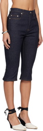 JACQUEMUS Navy 'The de-Nîmes denim capri' Jeans
