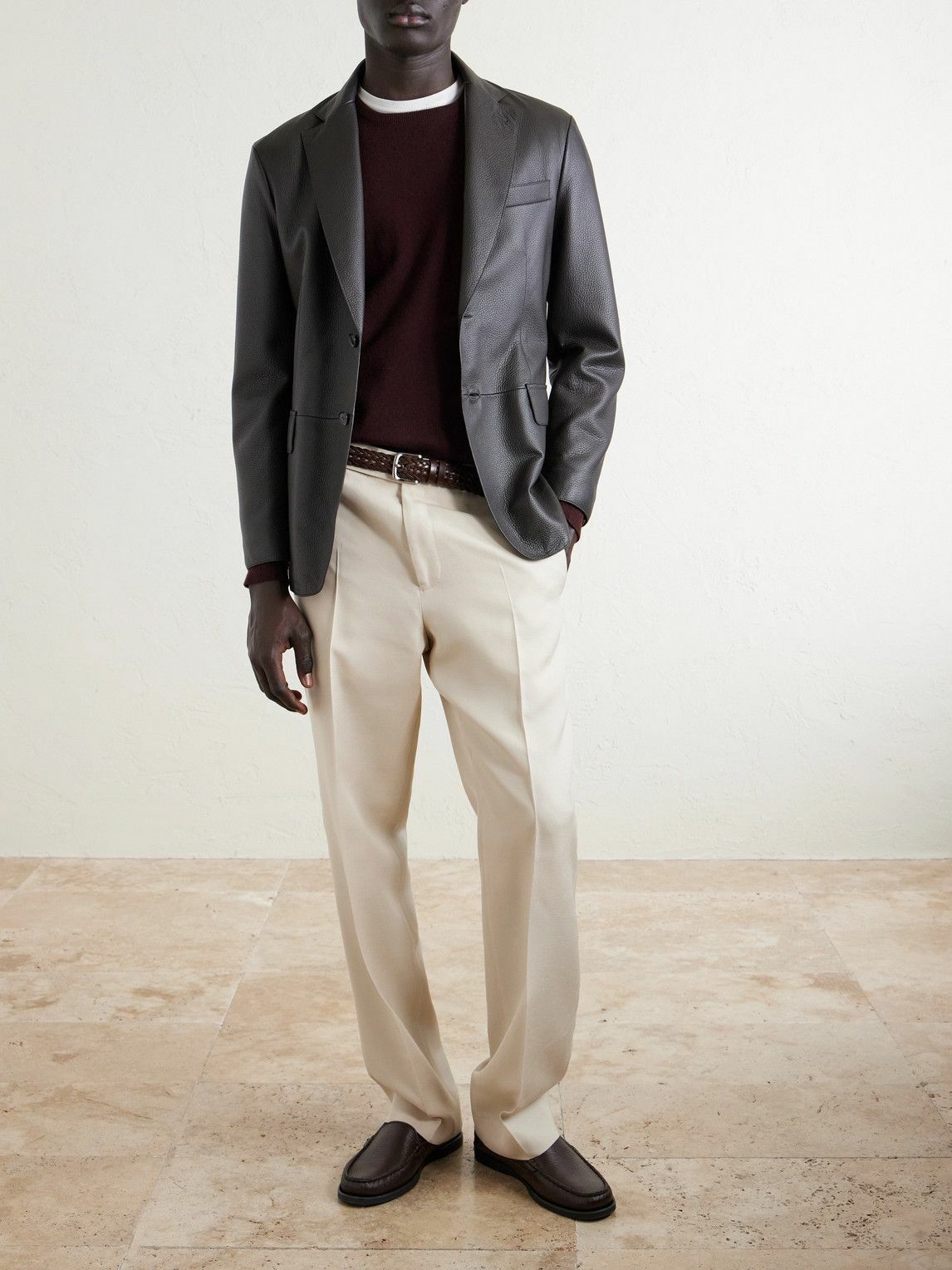 Lardini - Straight-Leg Woven Trousers - Neutrals