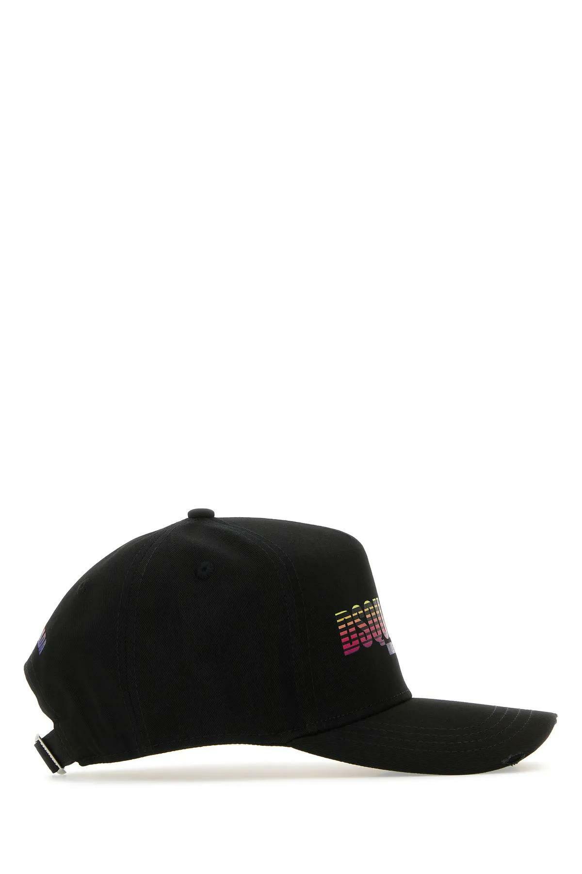Dsquared2 Black Gabardine Baseball Cap