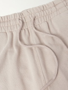Story mfg. - Geo Wide-Leg Organic Cotton-Jersey Sweatpants - Gray