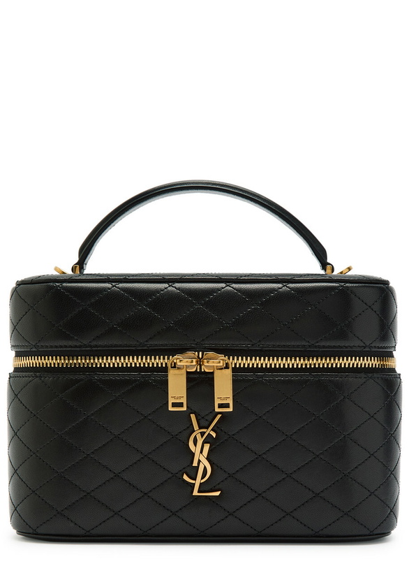 Photo: Saint Laurent Gaby Large Quilted Leather top Handle bag - Black - One Size