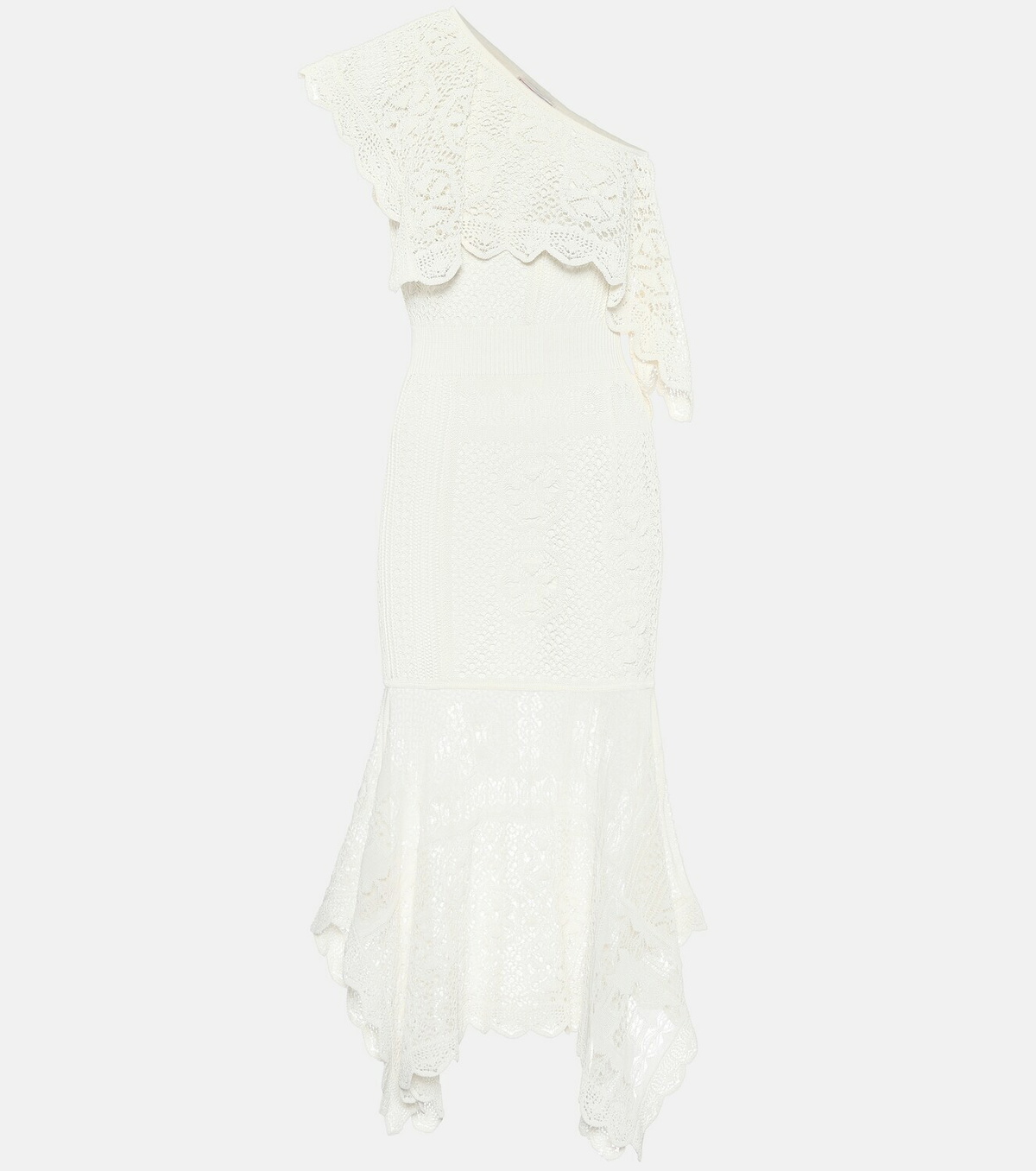 【Alexander McQueen】★lace-insert midi dress McQueen Lace Inset Sleeveless Satin Midi Dress | Neiman Marcus