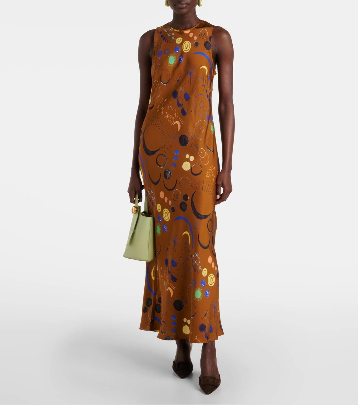 Asceno Valencia silk satin slip dress