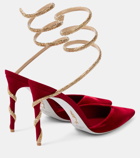 Rene Caovilla Cleo 105 velvet slingback pumps