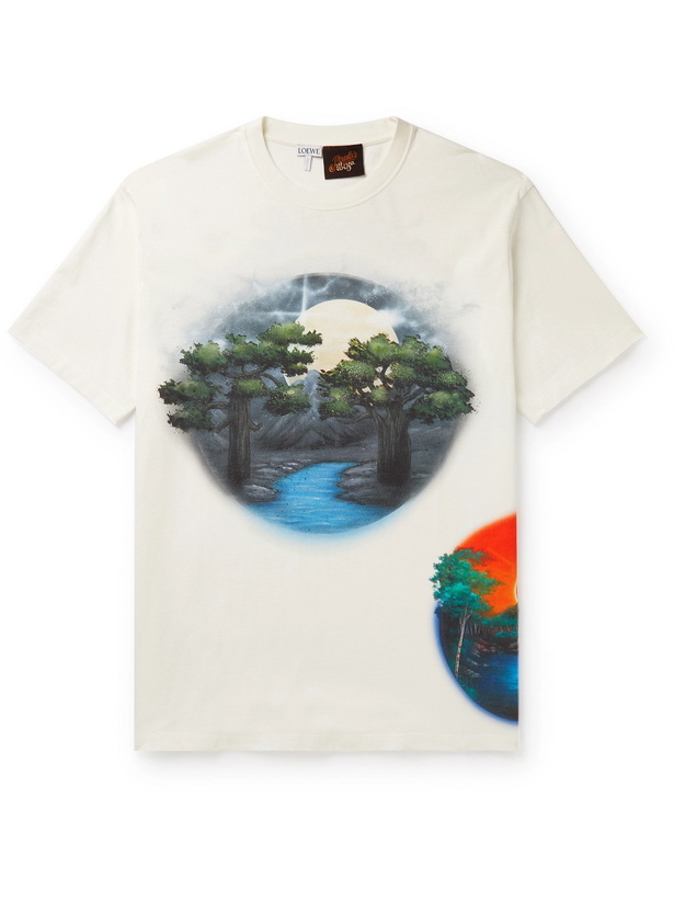 Photo: LOEWE - Paula's Ibiza Printed Cotton-Jersey T-Shirt - White