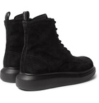 Alexander McQueen - Exaggerated-Sole Suede Boots - Black