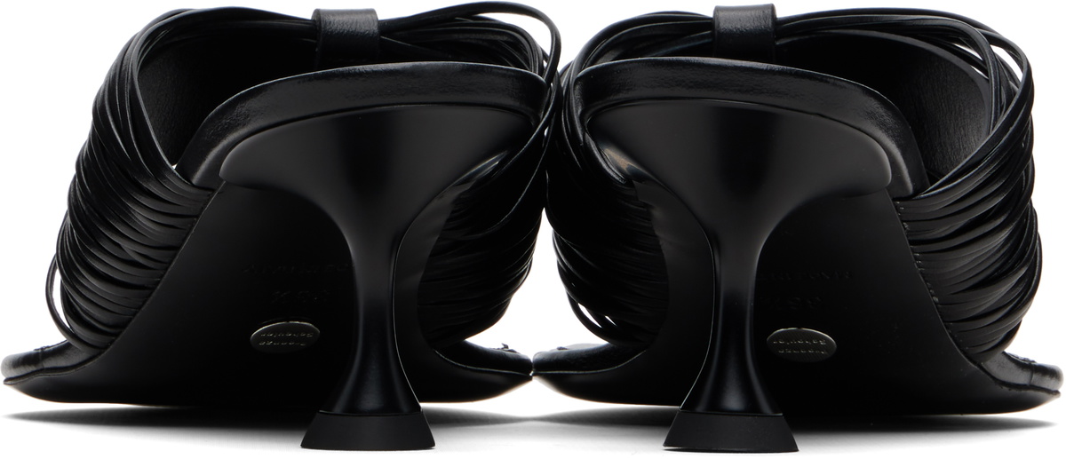 Proenza Schouler Black Cable T-Strap Heeled Sandals
