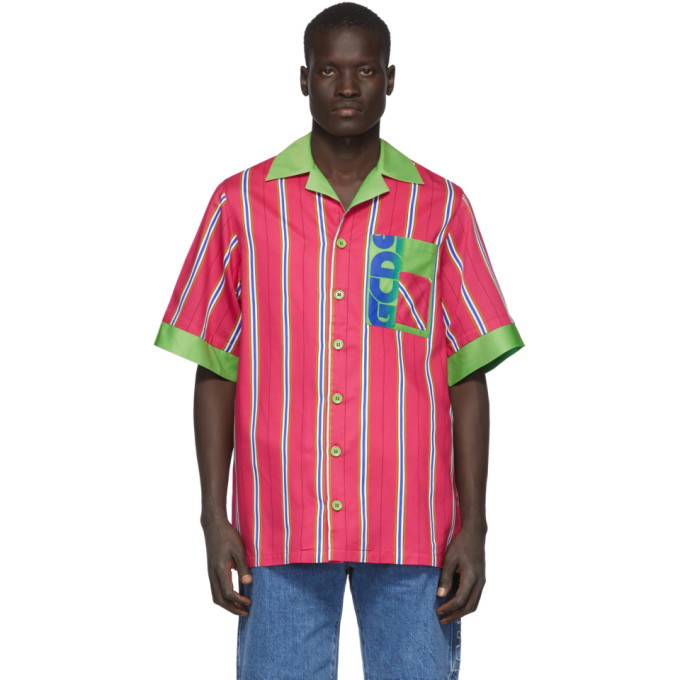 Photo: GCDS Pink Double Stripe Shirt