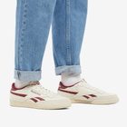 Reebok Men's Club C Revenge Vintage Sneakers in Chalk/Alabaster/Classic Burgundy