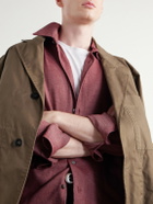 SECOND / LAYER - Brushed Cotton Shirt - Red