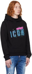 Dsquared2 Black Pixeled 'Icon' Hoodie