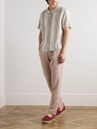 Zimmerli - Straight-Leg Linen and Cotton-Blend Drawstring Trousers - Red