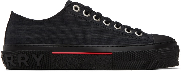 Photo: Burberry Black Vintage Check Sneakers