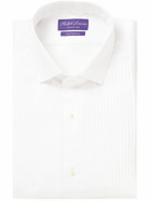 Ralph Lauren Purple label - Double-Cuff Bib-Front Cotton-Poplin Shirt - White