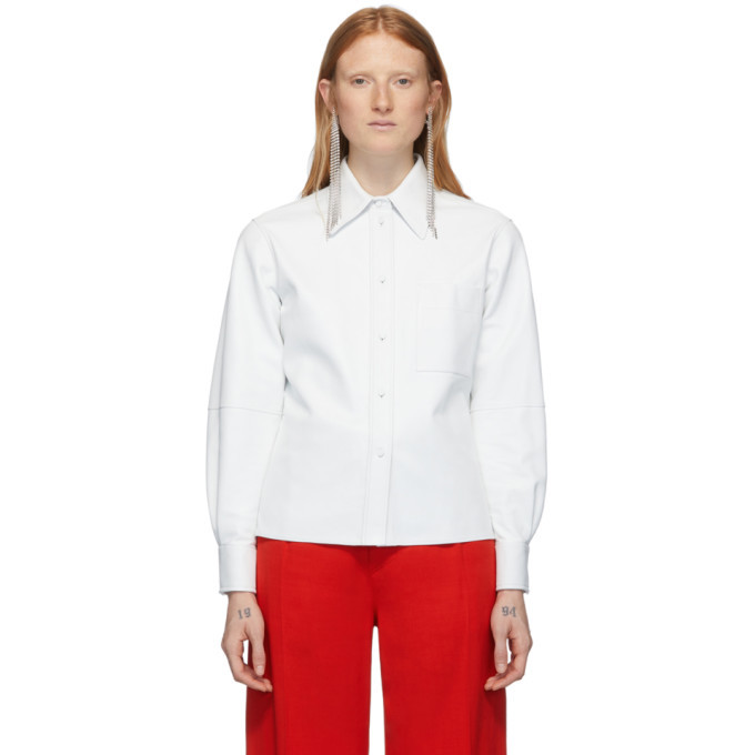 Photo: Ports 1961 White Leather Caban Shirt