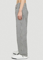 Striped Jeans in Grey