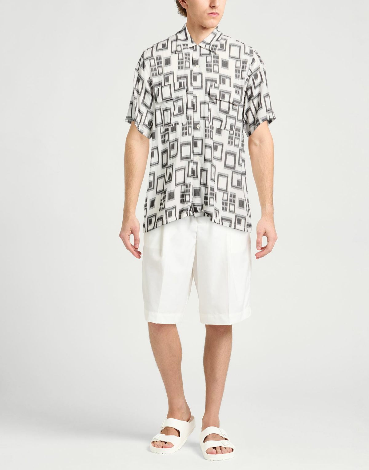 Needles Mens Shirt in Off white