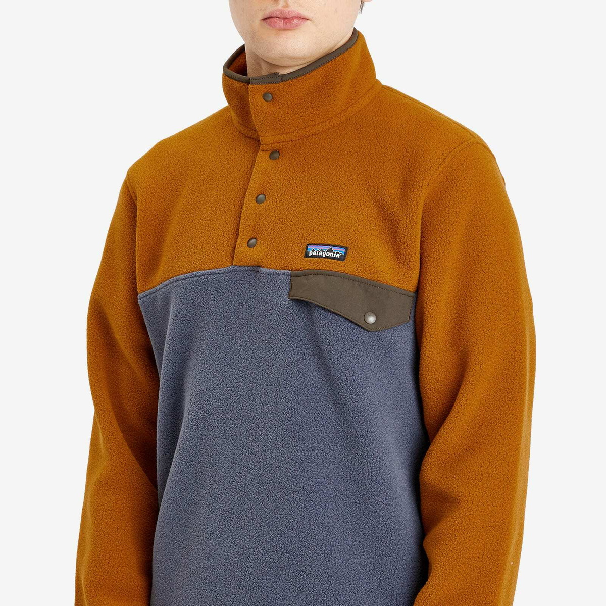 Patagonia Men's Lightweight Synchilla Snap-T Pullover in Shelter Brown