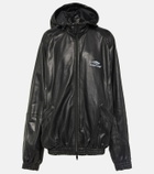 Balenciaga 3B Sports Icon leather track jacket