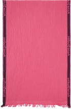 Acne Studios Pink Logo Tape Scarf