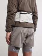Portal - Borders Embroidered Ripstop-Trimmed Mesh Belt Bag - Neutrals