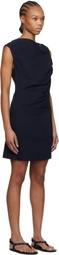 MSGM Navy Twisted Minidress