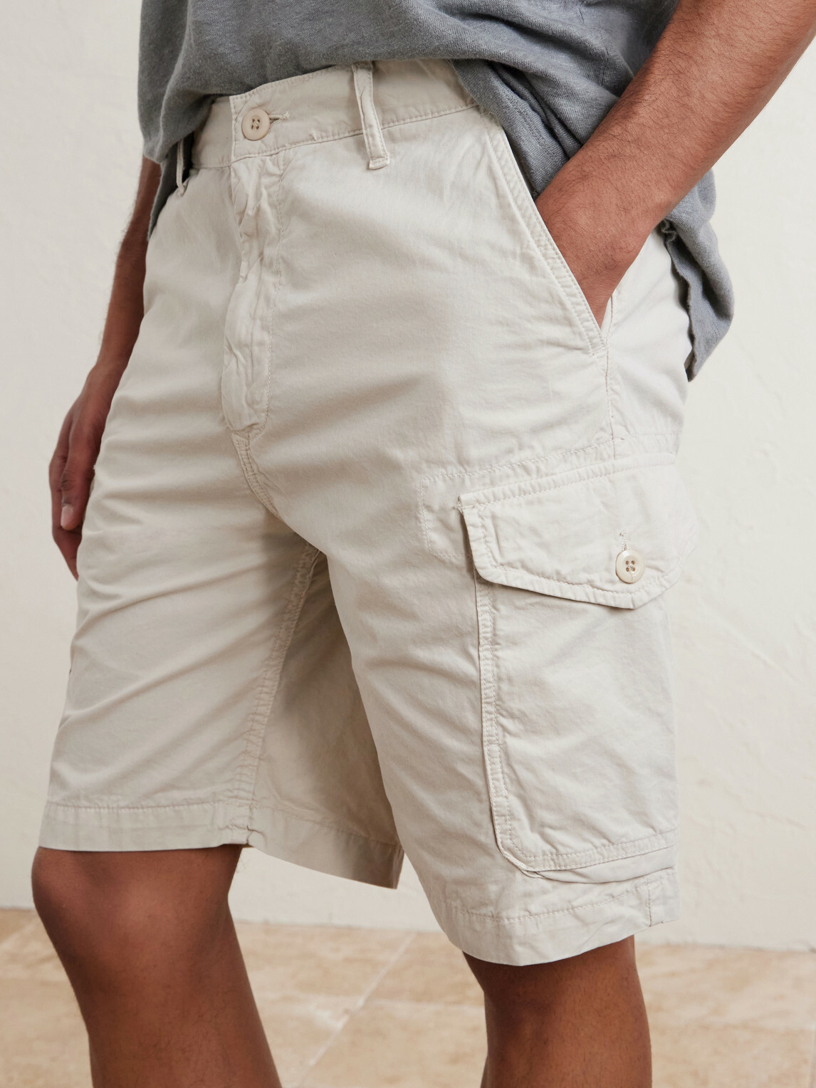 Hartford - Battle Straight-Leg Cotton Shorts - Neutrals