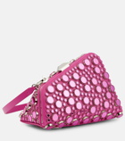 The Attico Midnight studded leather clutch