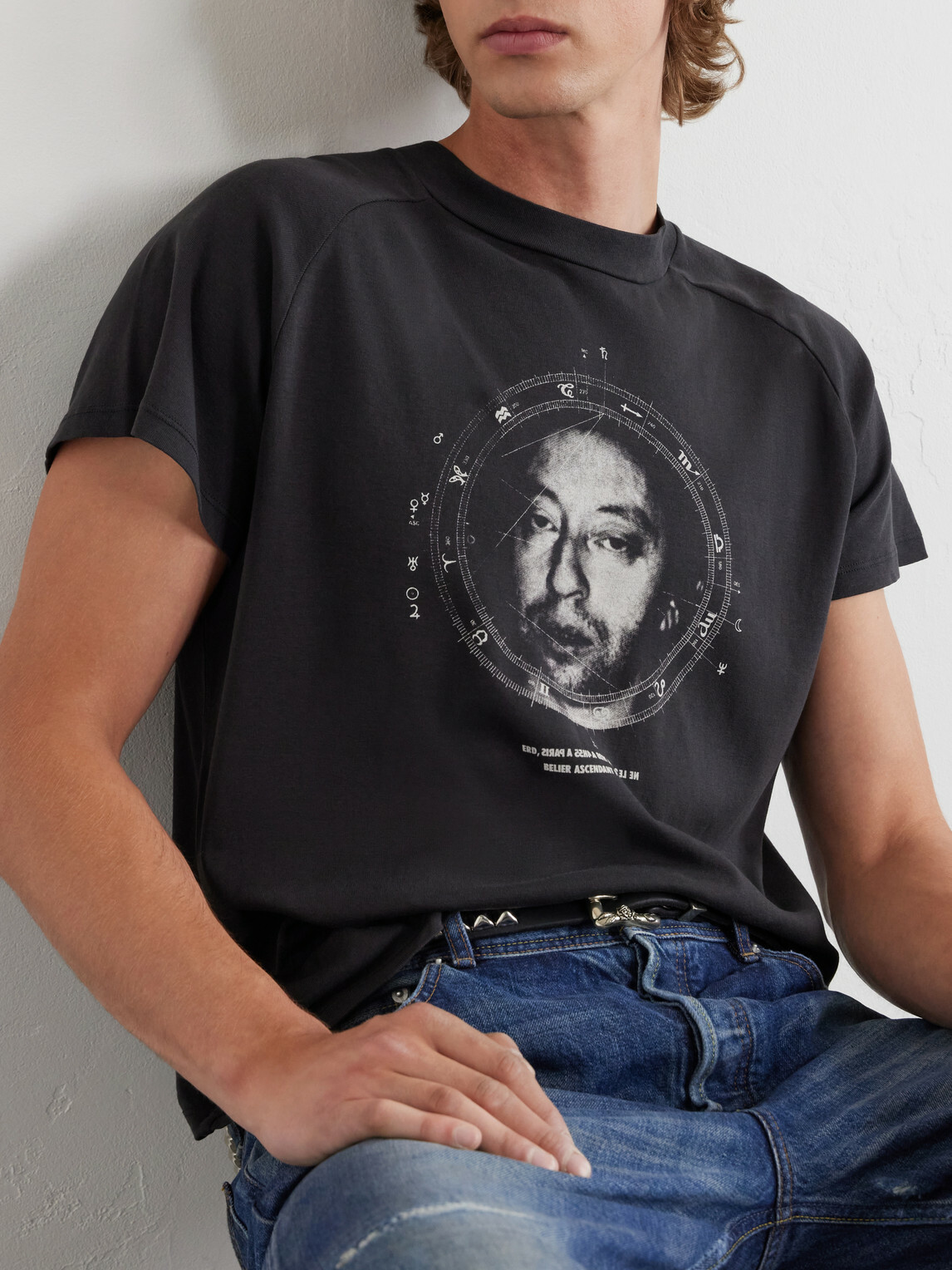 Enfants Riches Déprimés - Serge Printed Cotton-Jersey T-Shirt - Black