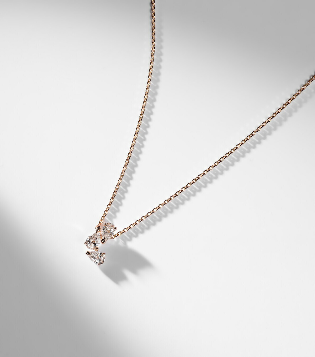 Repossi Serti Sur Vide 18kt rose gold pendant necklace with diamonds