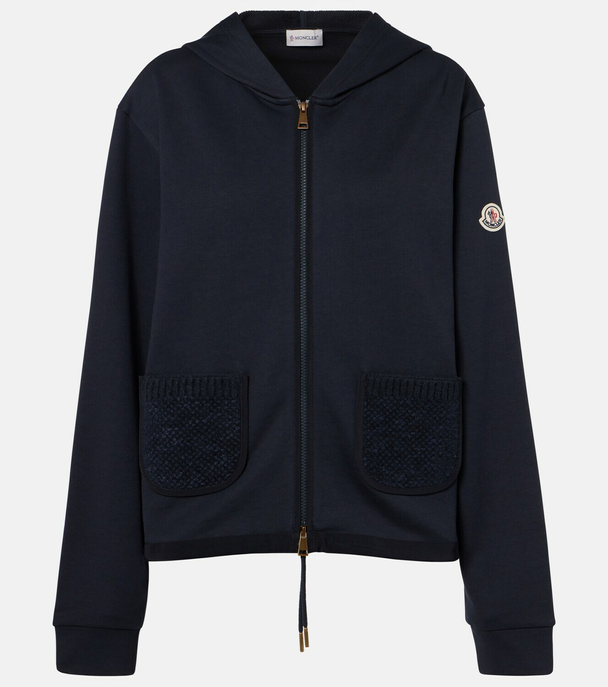 Moncler Cotton-blend zip-up hoodie