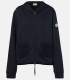 Moncler Cotton-blend zip-up hoodie