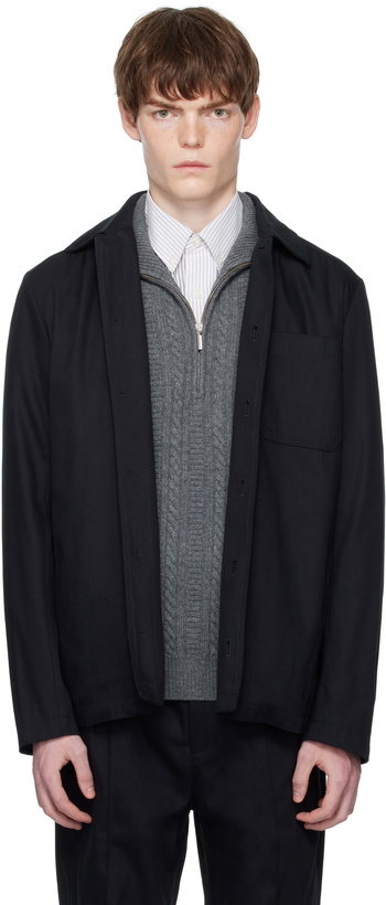 Photo: A.P.C. Navy Jeffray Jacket
