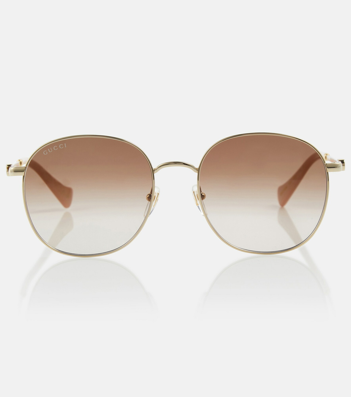 gucci round metal sunglasses