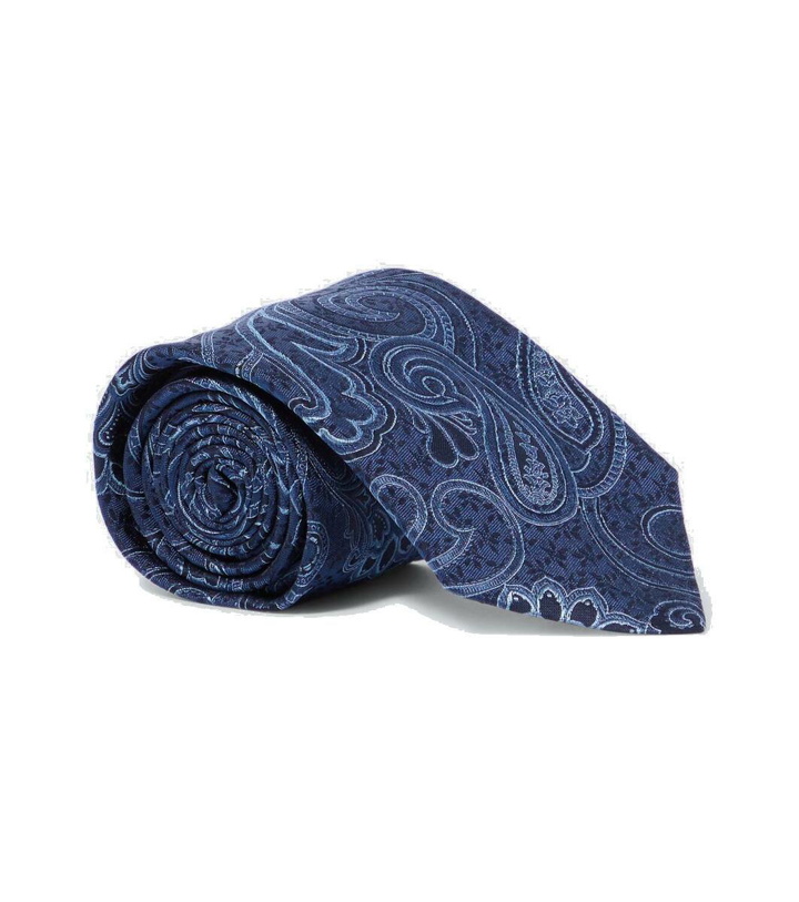 Photo: Etro Paisley jacquard silk tie