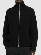 JIL SANDER Shetland Cashmere & Wool Zip Cardigan