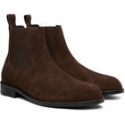 BOSS Brown Suede Elasticated Panels Chelsea Boots