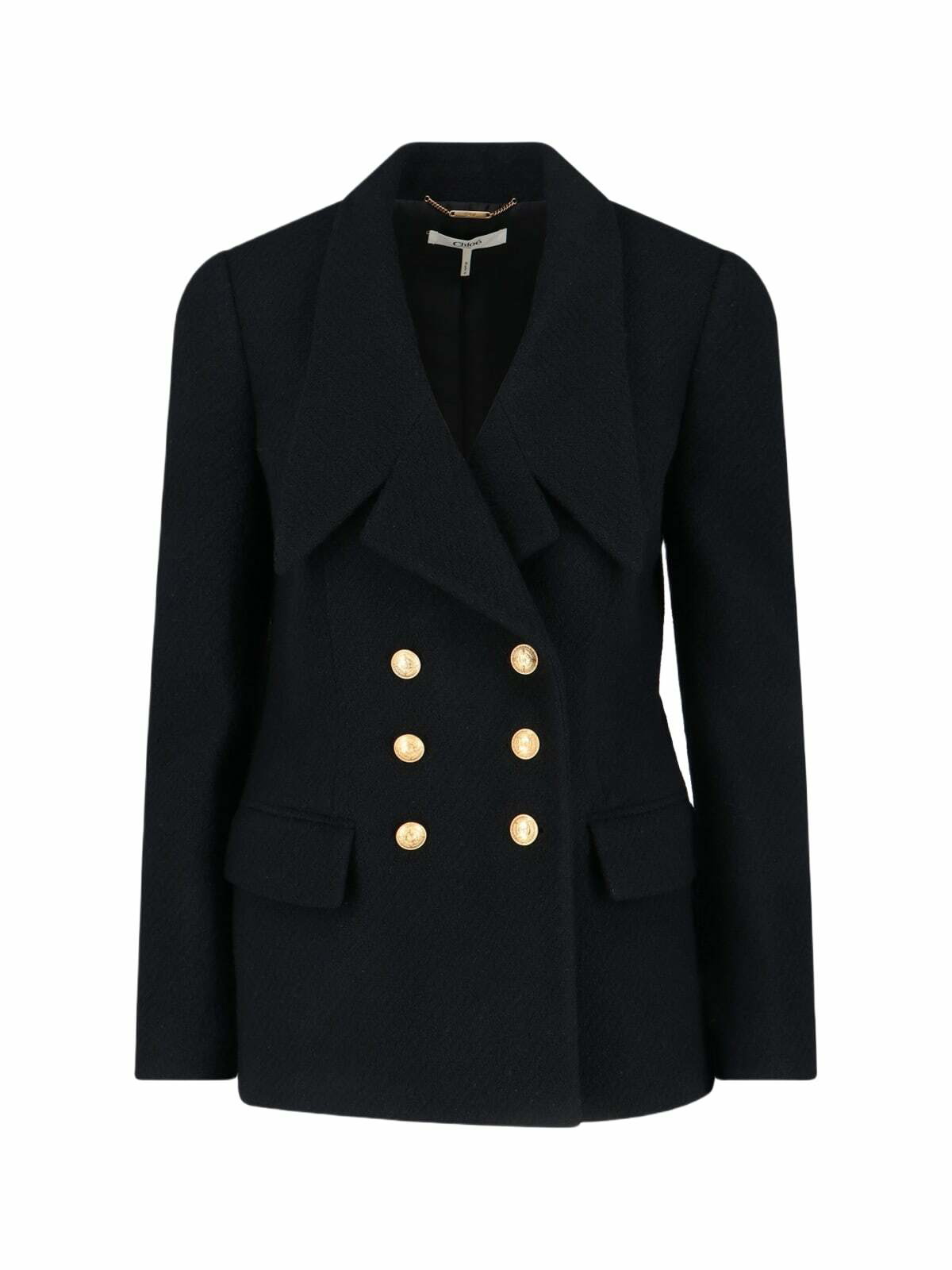Chloe Double-breasted Wool-blend Coat Brown Chloe