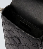 Gucci GG Emblem debossed leather phone pouch