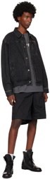 UNDERCOVER Black Graphic Denim Jacket