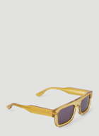 Two-Tone Square Frame Sunglasses in Yellow