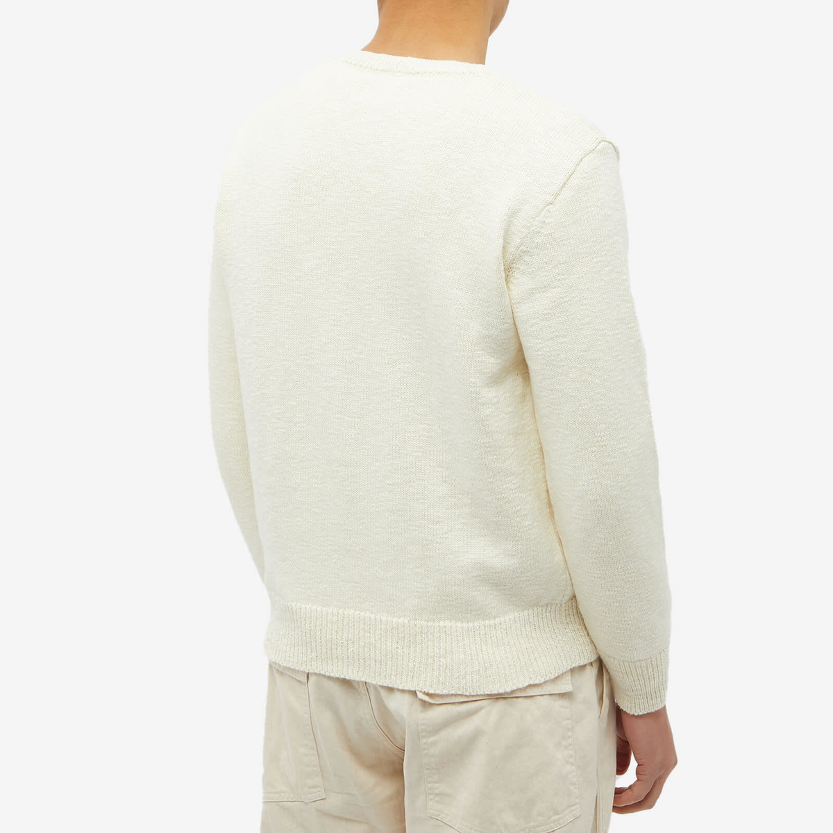 The Real McCoy's Men's Joe McCoy Cotton Crew Knit in Ecru