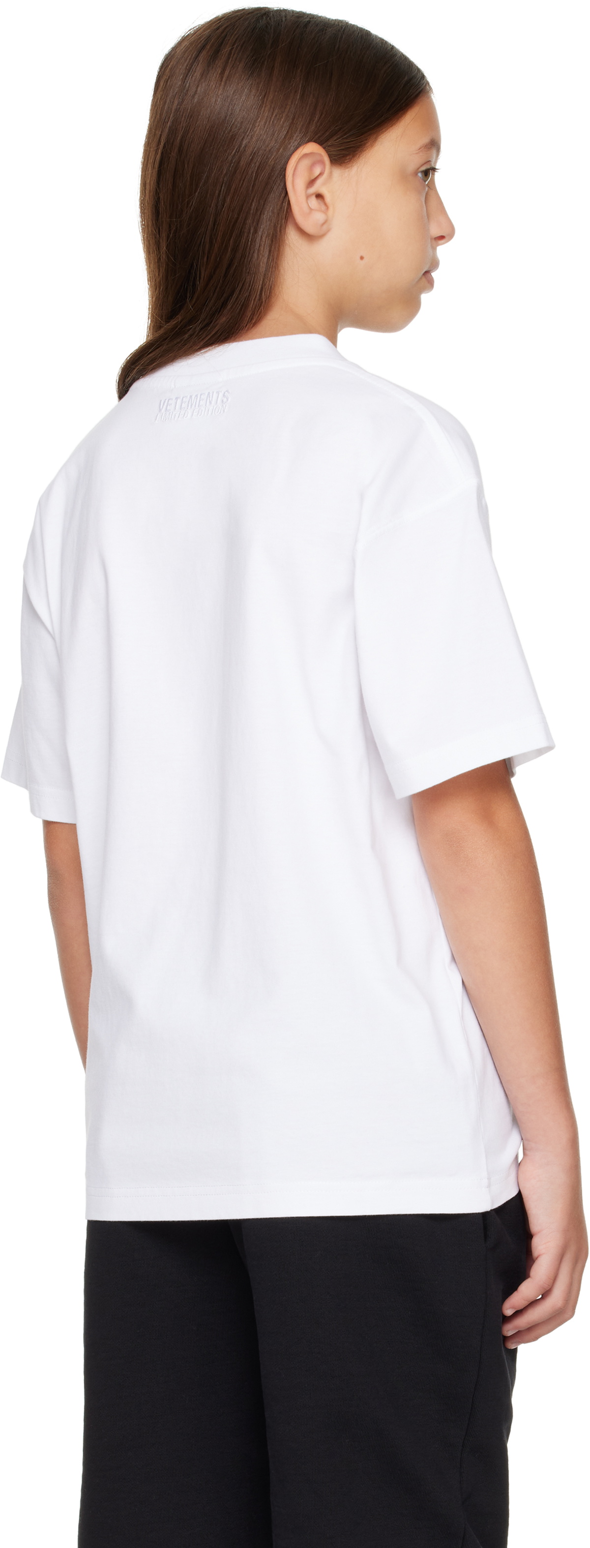 VETEMENTS Kids White Overpriced Birthday T-shirt