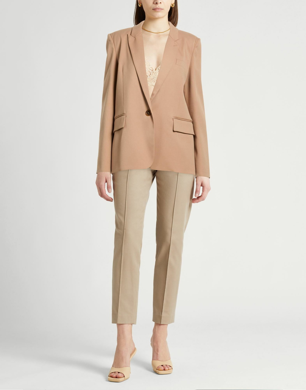 Erika Cavallini Womens Blazer Camel