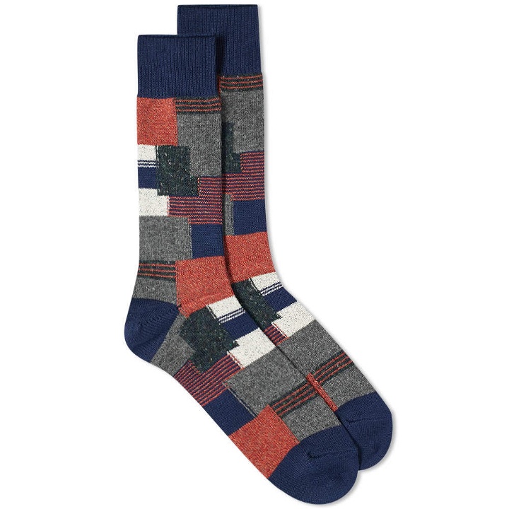 Photo: Anonymous Ism Patchwork Crew Sock Blue