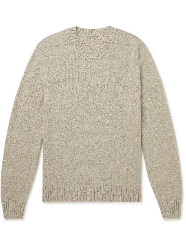 Photo: Anderson & Sheppard - Brushed-Wool Sweater - Neutrals