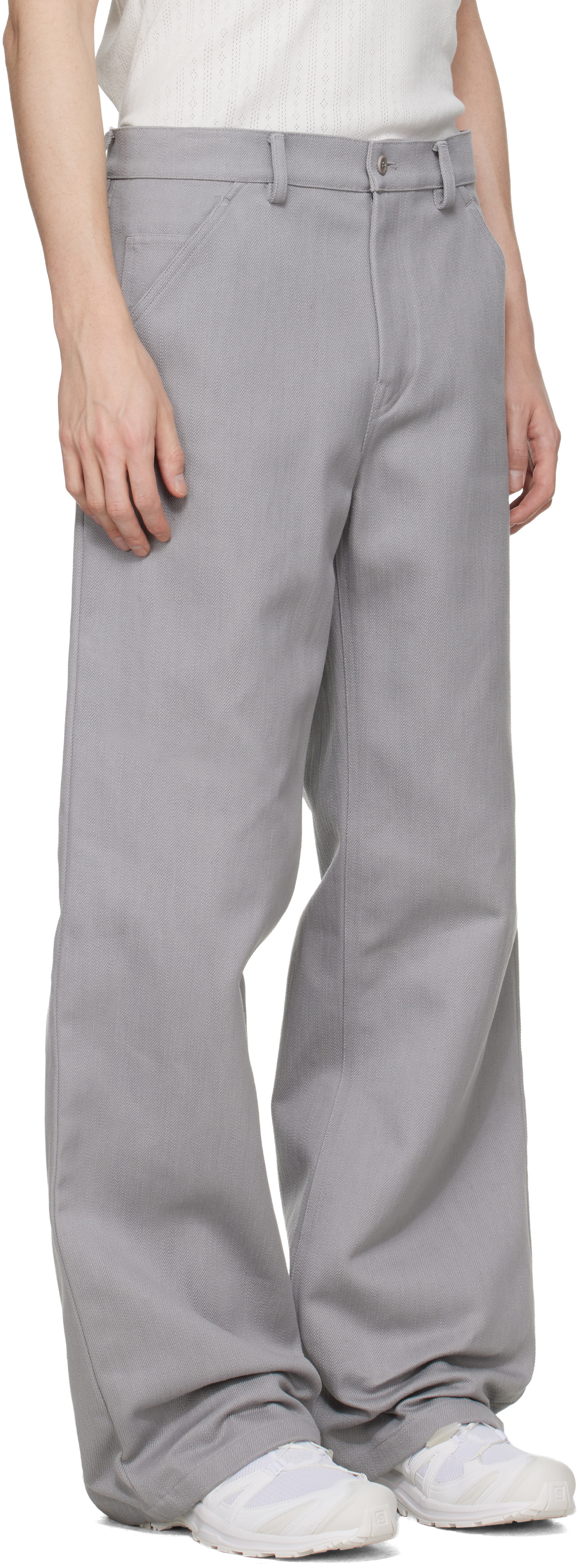 Rier Gray Antique Gabardine Trousers